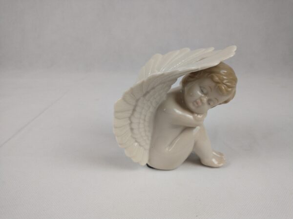 Sleeping Boy Angel with Large Wings