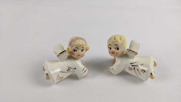 Vintage Tilso Boy and Girl Pair of Angels