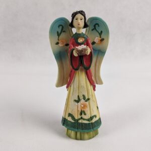 Angel with Flowered Wings Holding Basket