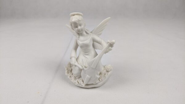 Ceramic White Angel Playing Violin