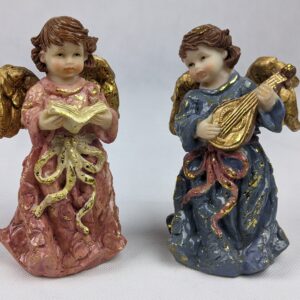 Pair Of Gold Wing Plastic Angels