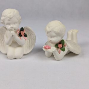 1996 Magic Creations Set Of White Ceramic Angels