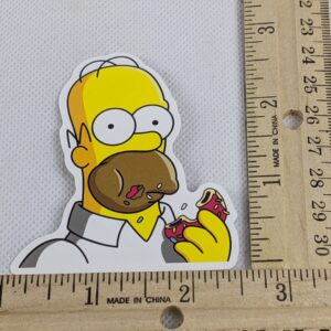 The Simpsons Homer Eating Donut Vinyl Sticker