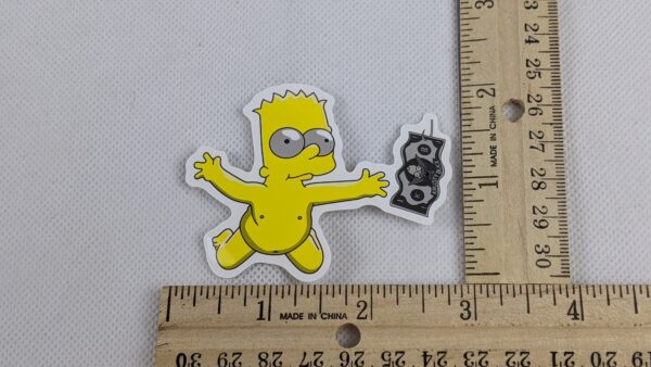 The Simpsons Bart Nirvana Vinyl Sticker