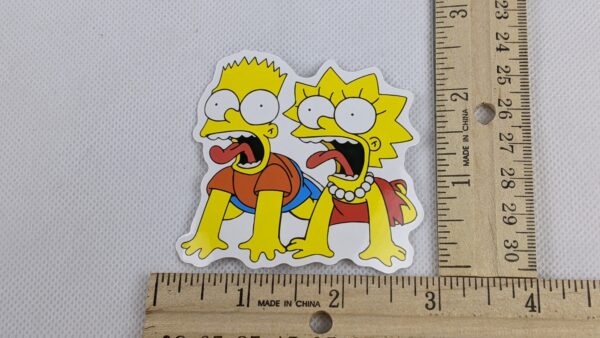 The Simpsons Bart & Lisa Screaming Vinyl Sticker