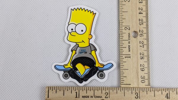 The Simpsons Bart Skateboard Vinyl Sticker