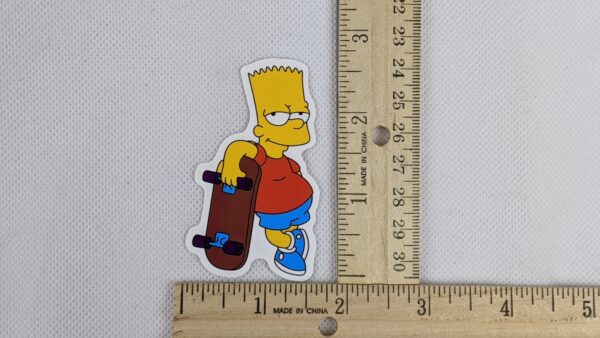 The Simpsons Bart With Skateboard Vinyl Sticker