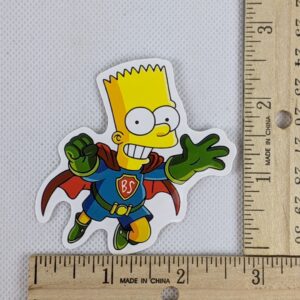 The Simpsons Superhero Bart Vinyl Sticker