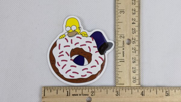 The Simpsons Homer Eating A Big Donut Vinyl Sticker