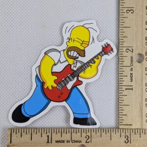 The Simpsons Homer Playing Guitar Vinyl Sticker