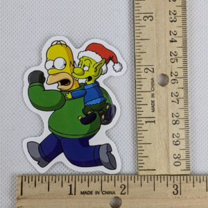 The Simpsons Homer With Elf On Back