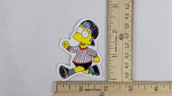 The Simpsons Bart As Rapper #2 Vinyl Sticker