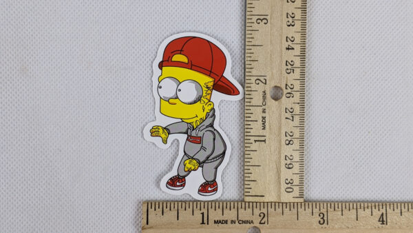 The Simpsons Bart As Rapper #3 Vinyl Sticker