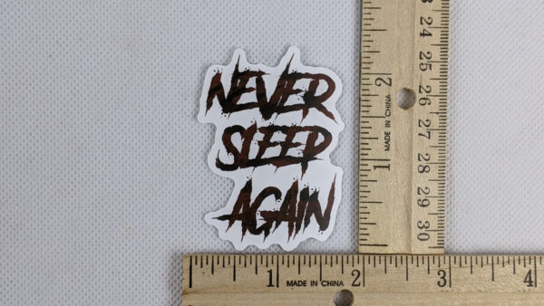Never Sleep Again Nightmare On Elm Street Vinyl Sicker