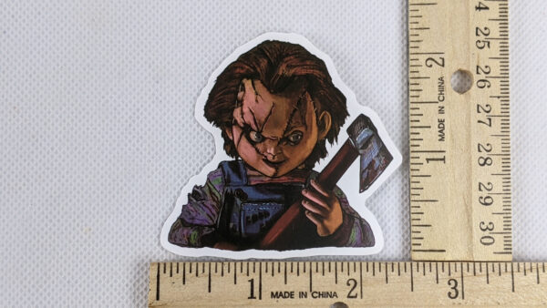 Chucky With Ax Vinyl Sticker