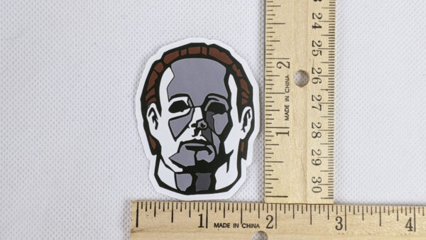 Michael Myers Face Art Halloween Vinyl Sticker