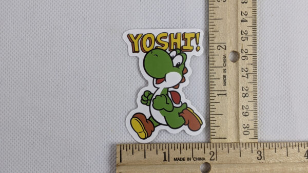 Yoshi With Name Vinyl Sticker