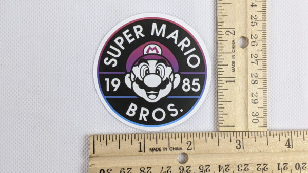 Super Mario Bros 1985 Circle Vinyl Sticker