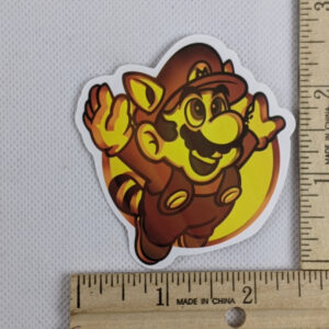 Raccoon Mario Vinyl Sticker