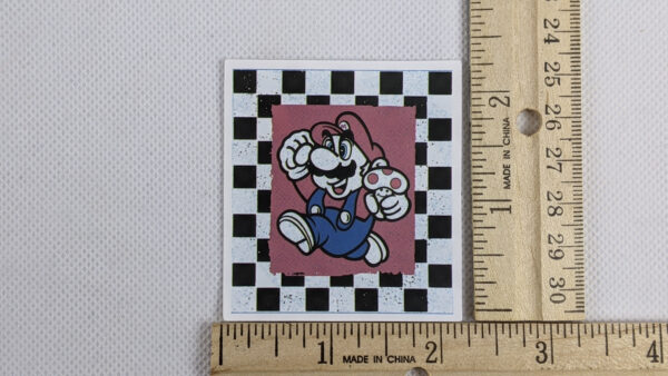 Checkered Mario Vinyl Sticker