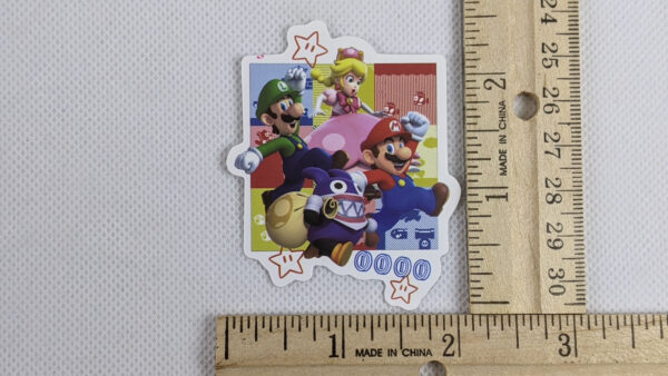 Mario, Luigi, Princess Peach, and Nabbit Vinyl Sticker