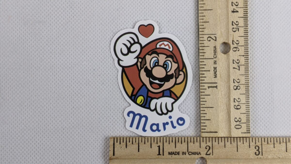 Mario Heart Vinyl Sticker