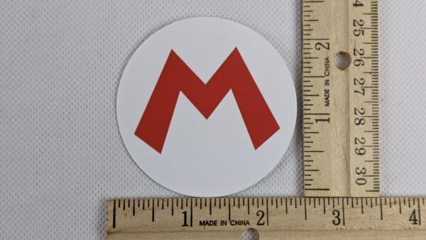 Mario M Logo Vinyl Sticker