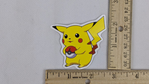 Pikachu Holding Pokeball Vinyl Pokémon Sticker